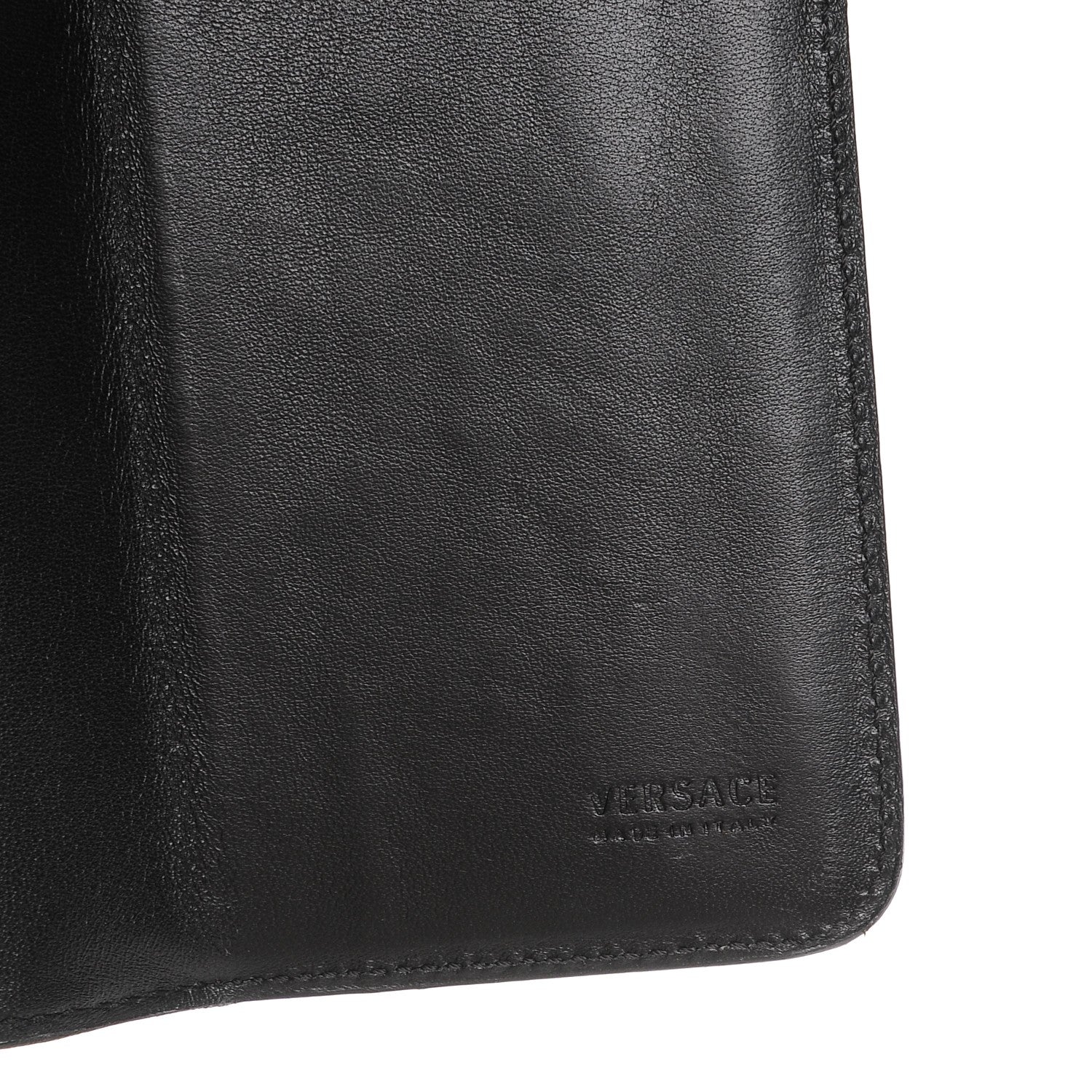 Versace Calfskin PVC Barocco Printed Ipad Case Black Gold 6 of 7