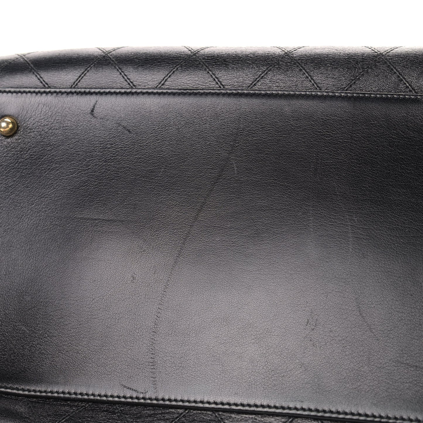 Calfskin Stitched XL Weekender Black