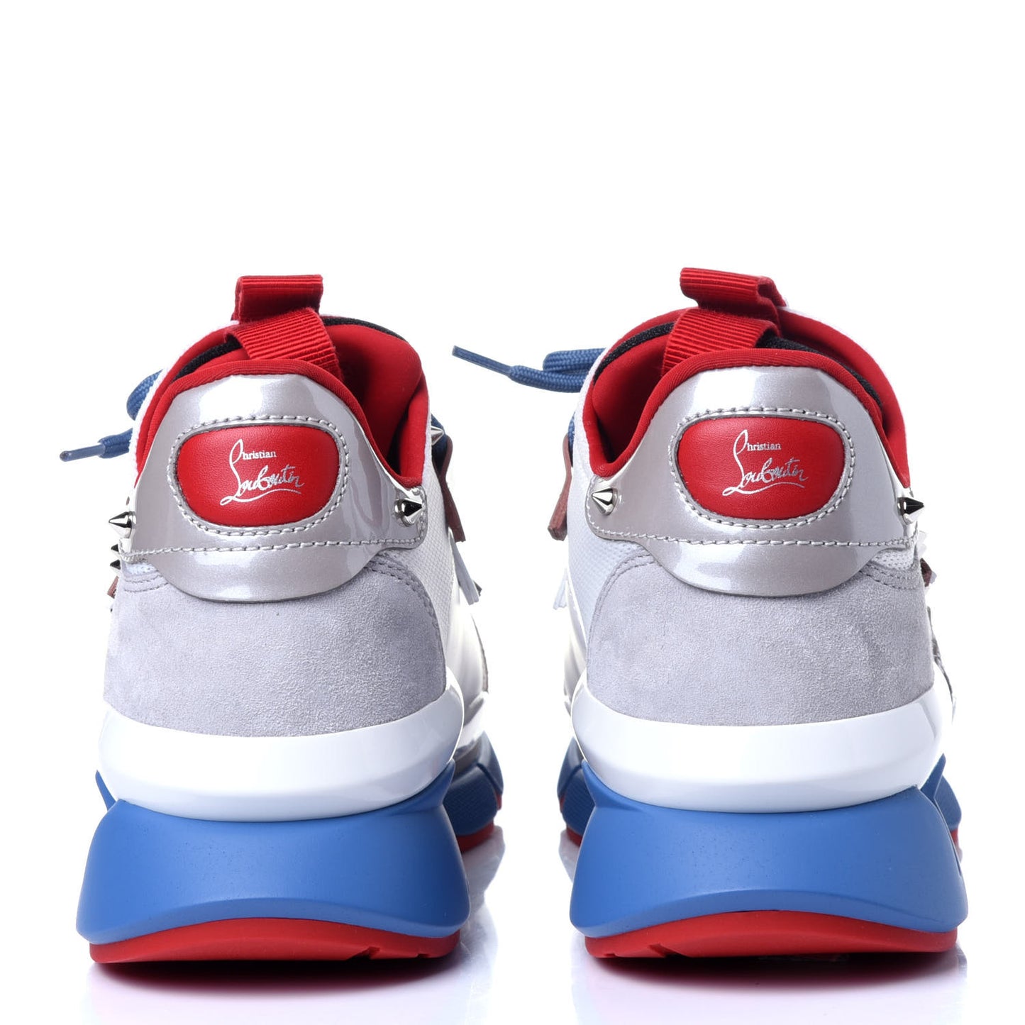 Mesh Suede Red Runner Flat Sneaker 40 Multicolor