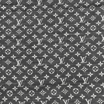 Louis Vuitton Silk Wool Monogram Denim Shawl Black 2 of 6