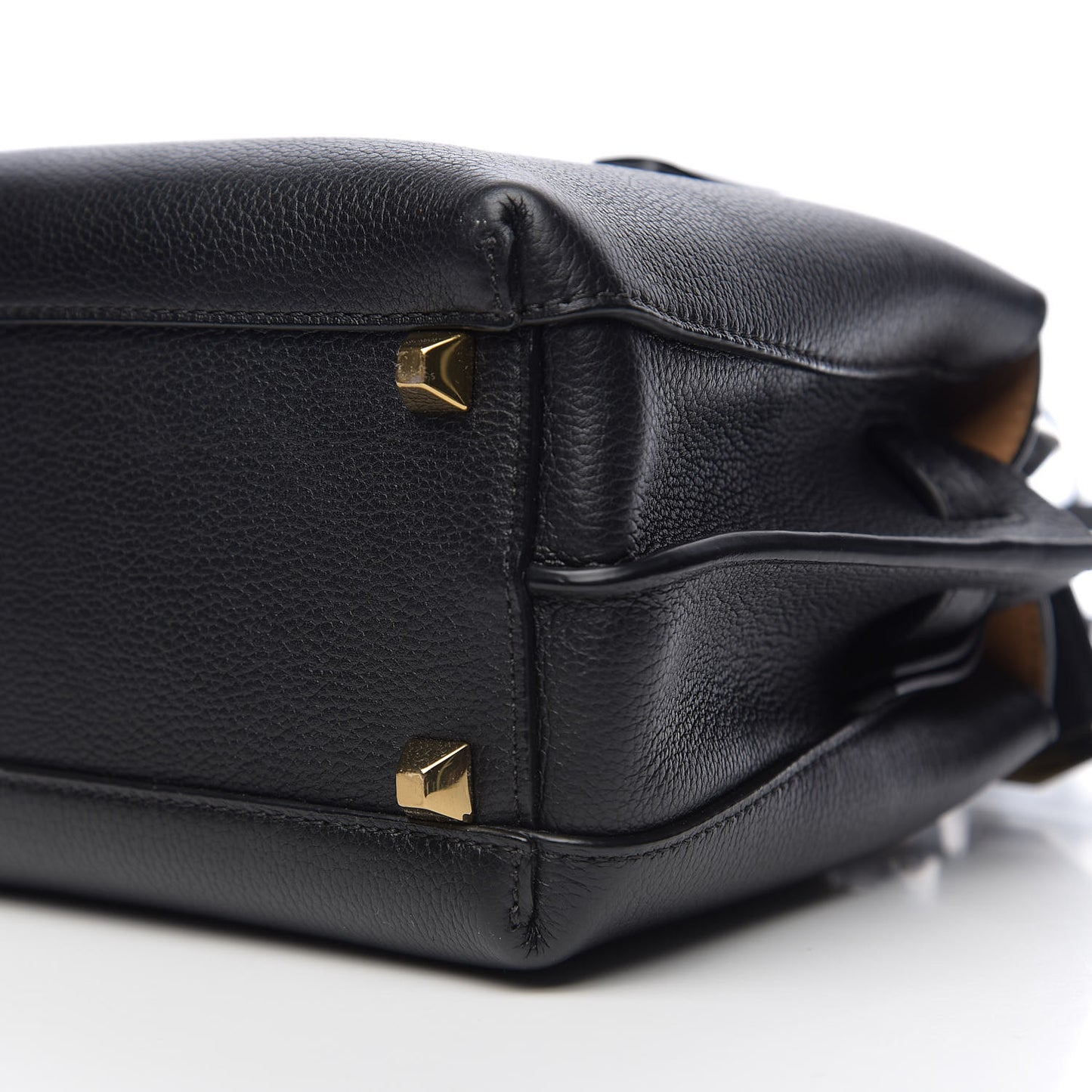 Grained Calfskin Mini Milla Tote Black