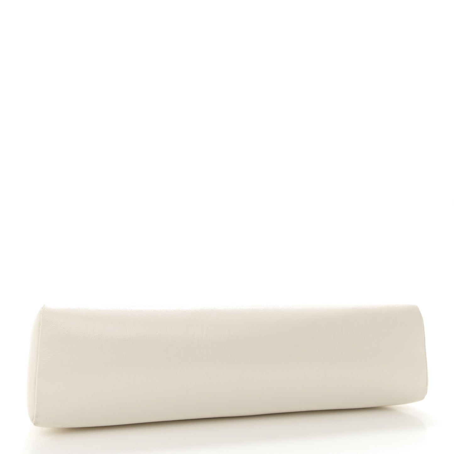 Shiny Lambskin Quilted Small 31 Shopping Bag White