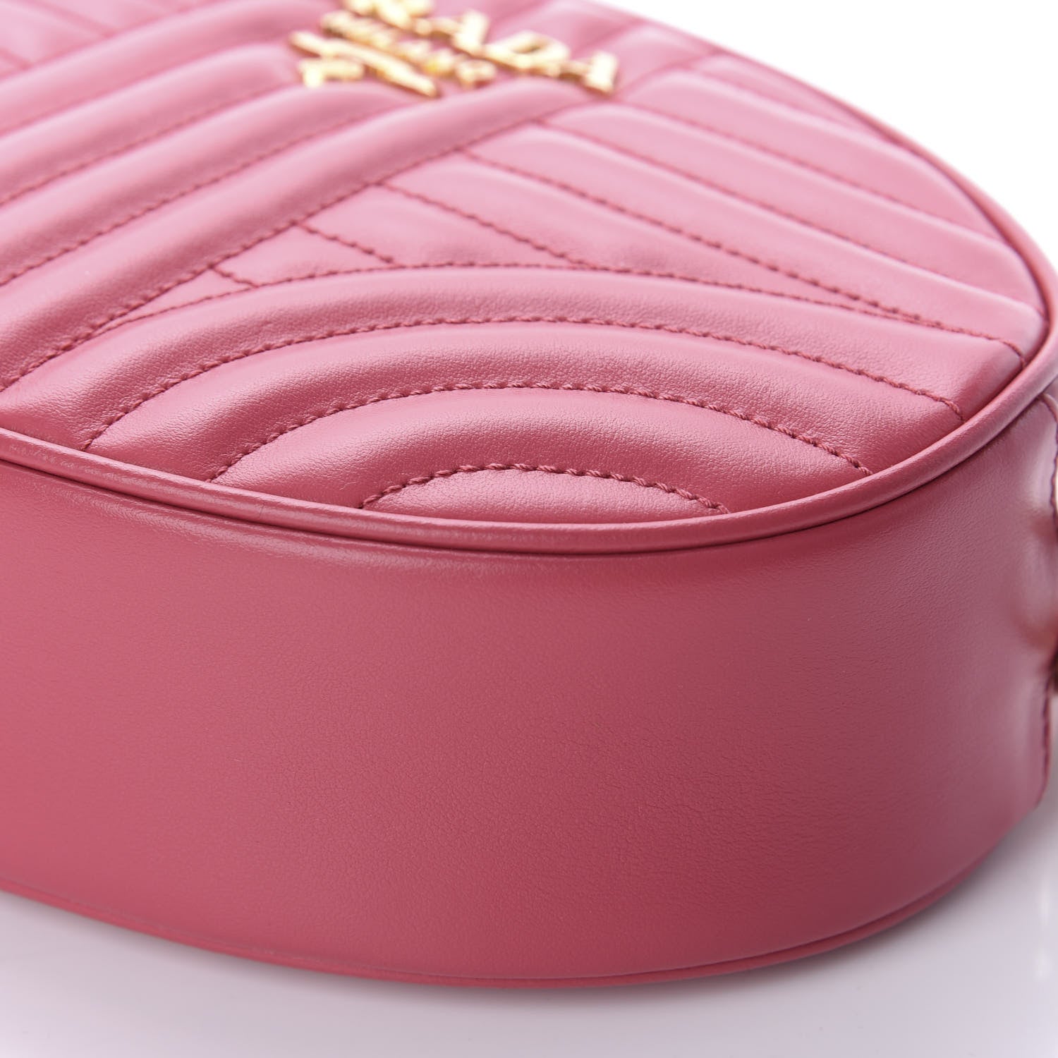 Prada Soft Calfskin Impunture Diagramme Chain Crossbody Peonia 7 of 9