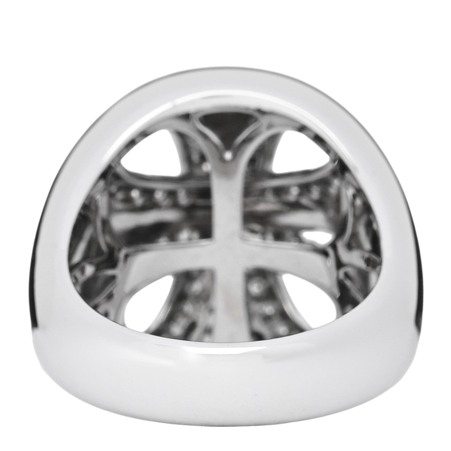 Damiani 18K White Gold Diamond Infinity Dome Ring 55 7.25 4 of 7