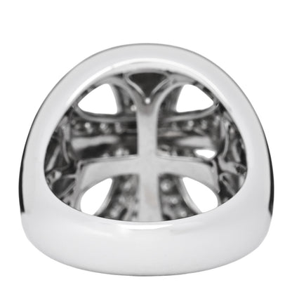 Damiani 18K White Gold Diamond Infinity Dome Ring 55 7.25 4 of 7