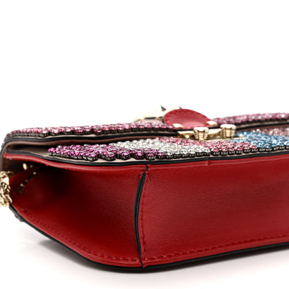 Valentino Garavani Vitello Crystal Embellished Small Glam Lock Rockstud Flap Multicolor 8 of 11