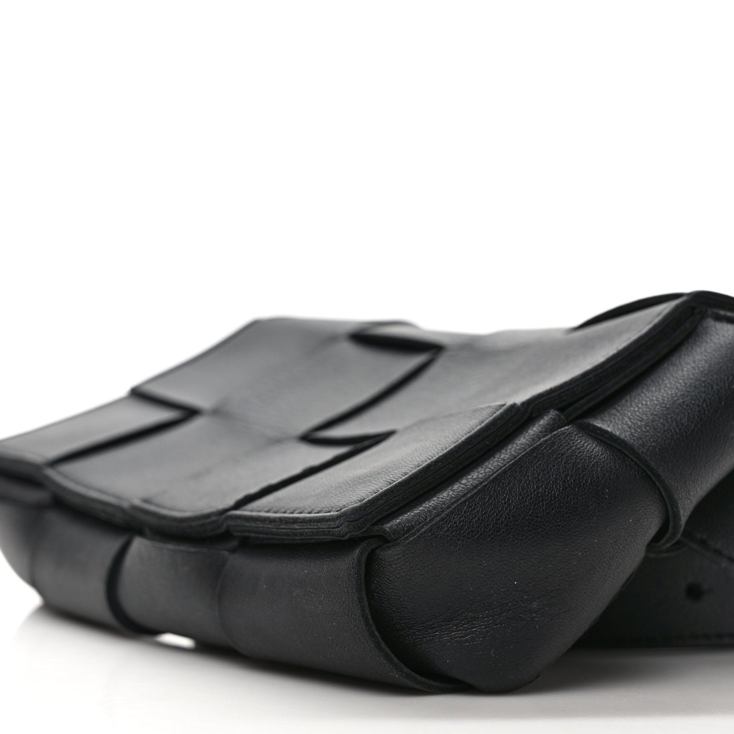 Nappa Maxi Intreccio The Belt Cassette Bag Black