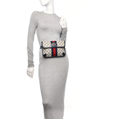 Gucci GG Supreme Monogram Web Small Ophidia Belt Bag 120 48 Beige Navy 2 of 10