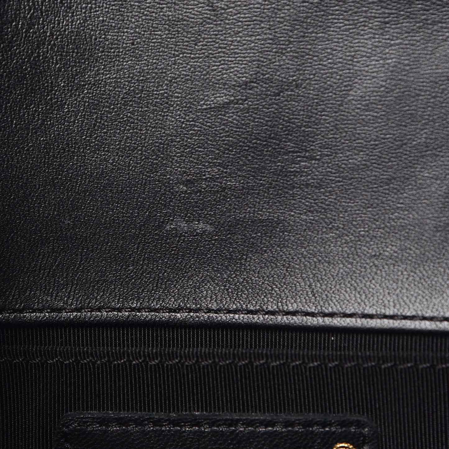 Lambskin Quilted Small Boy Flap Black