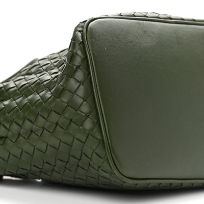 Bottega Veneta Nappa Intrecciato Drawstring Bucket Bag Moss 9 of 10