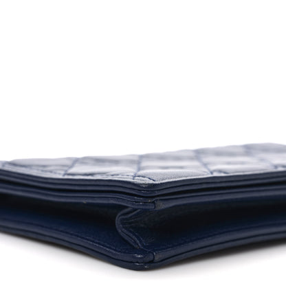 Christian Dior Lambskin Cannage Lady Dior Pouch Navy 7 of 8