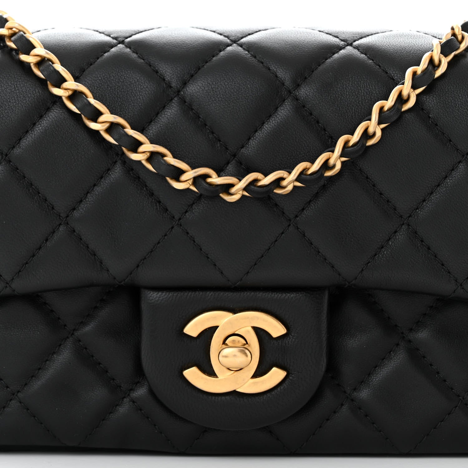 Chanel Lambskin Quilted Mini Rectangular Pearl Crush Flap Black 8 of 11