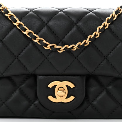 Chanel Lambskin Quilted Mini Rectangular Pearl Crush Flap Black 8 of 11