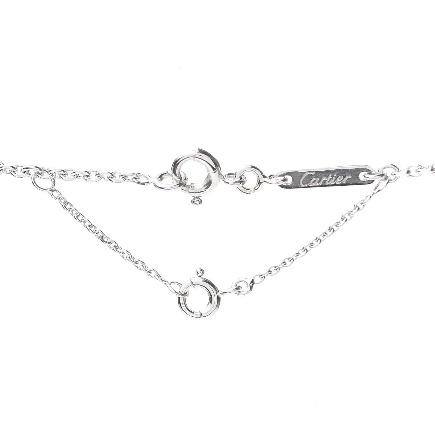 18K White Gold Medium Hearts and Symbols Necklace