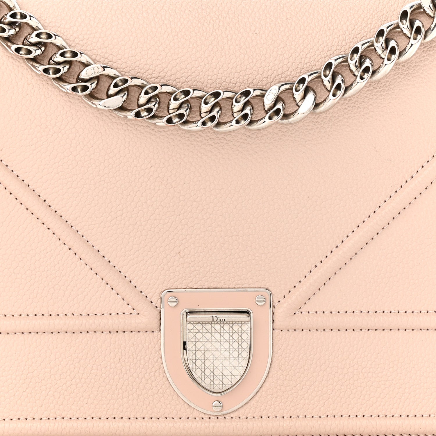 Christian Dior Grained Calfskin Medium Diorama Flap Bag Rose Poudre 8 of 13