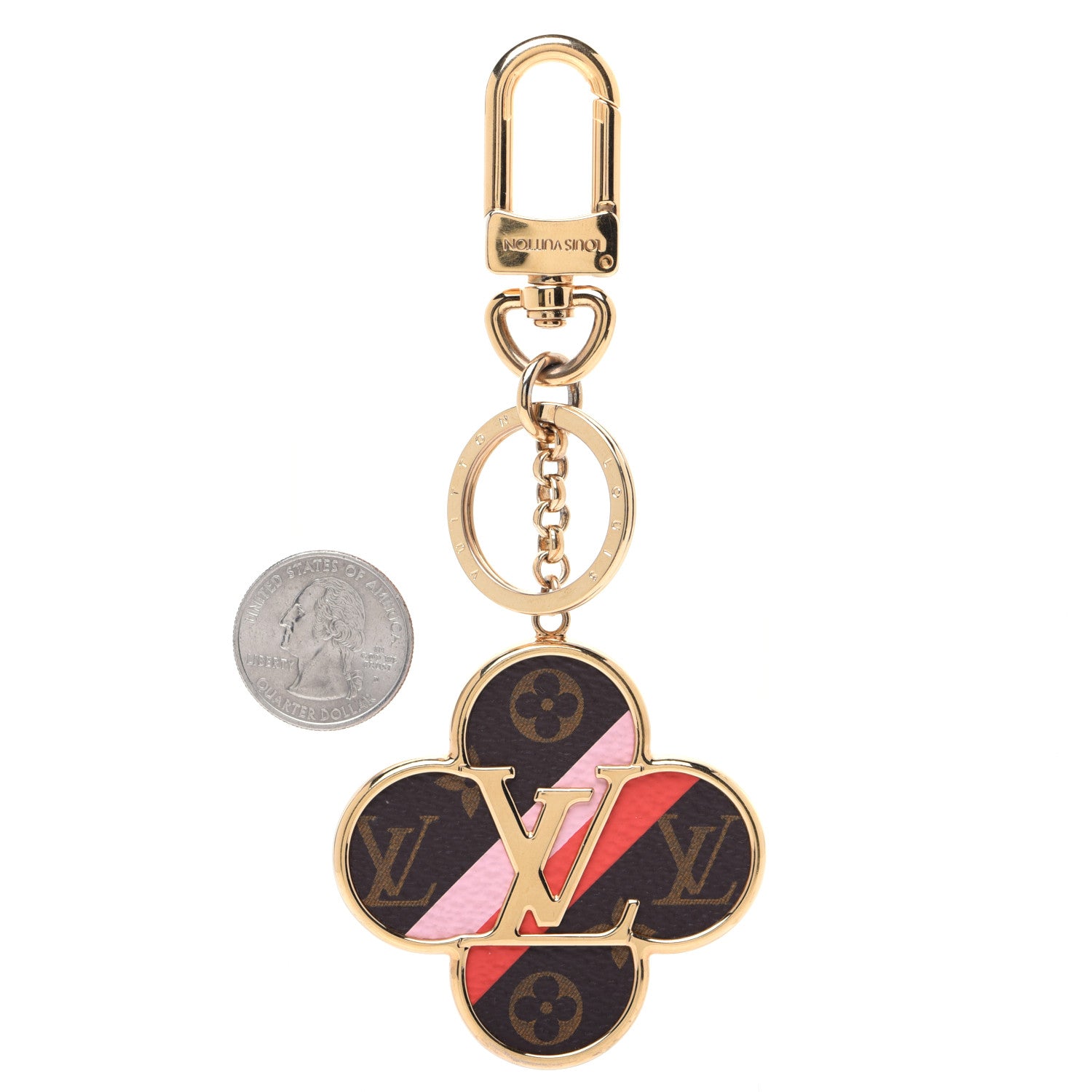 Louis Vuitton Metal Monogram Into The Flower Bag Charm Key Holder 2 of 6