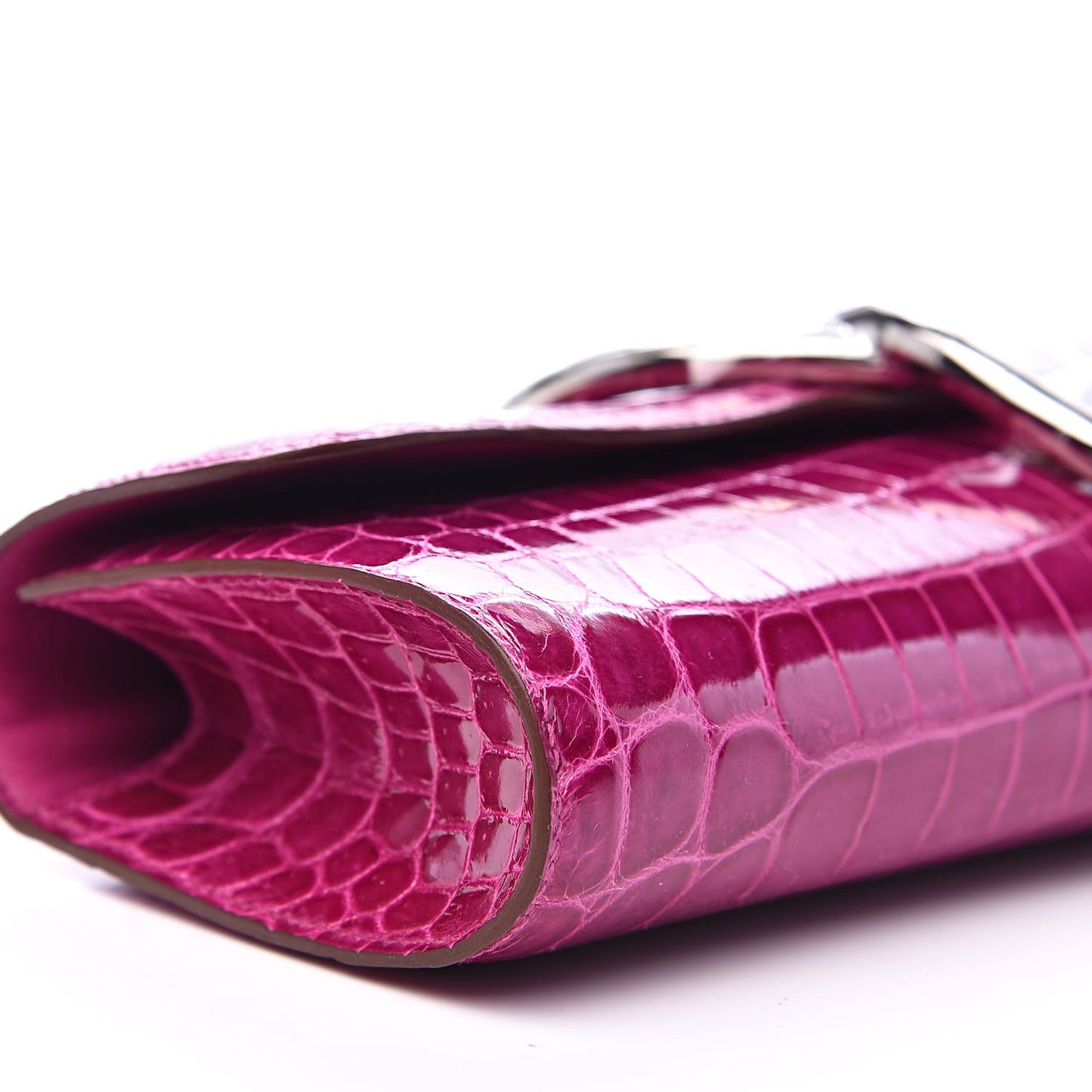 Shiny Niloticus Crocodile Egee Clutch Rose Scheherazade