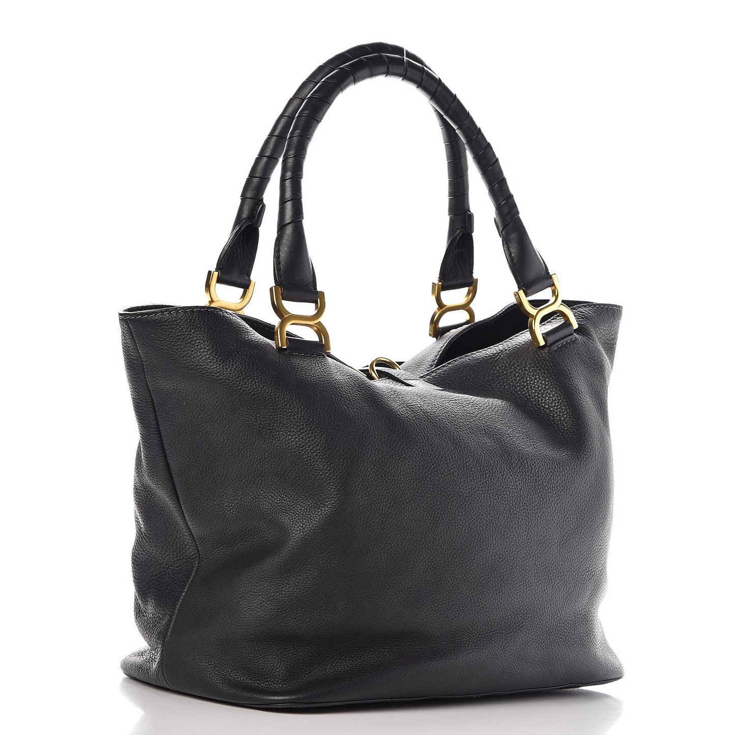 Calfskin Large New Marcie Tote Black