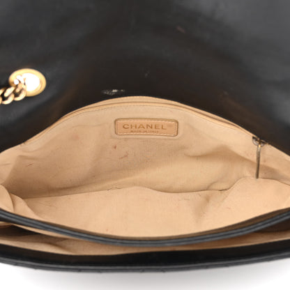 Chanel Calfskin Quilted Medium CC Crown Flap Black 5 of 16