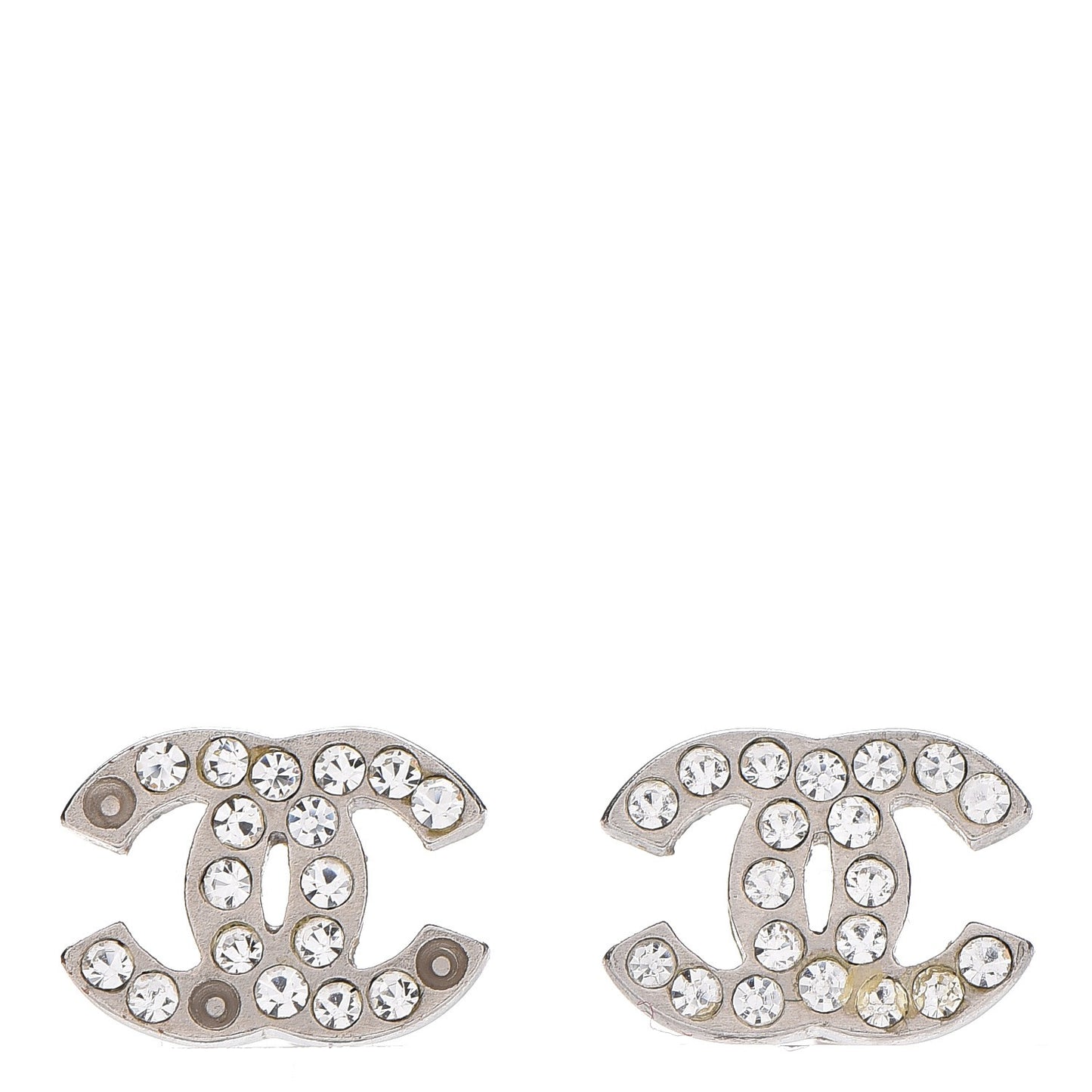 Crystal Mini Timeless CC Earrings Silver
