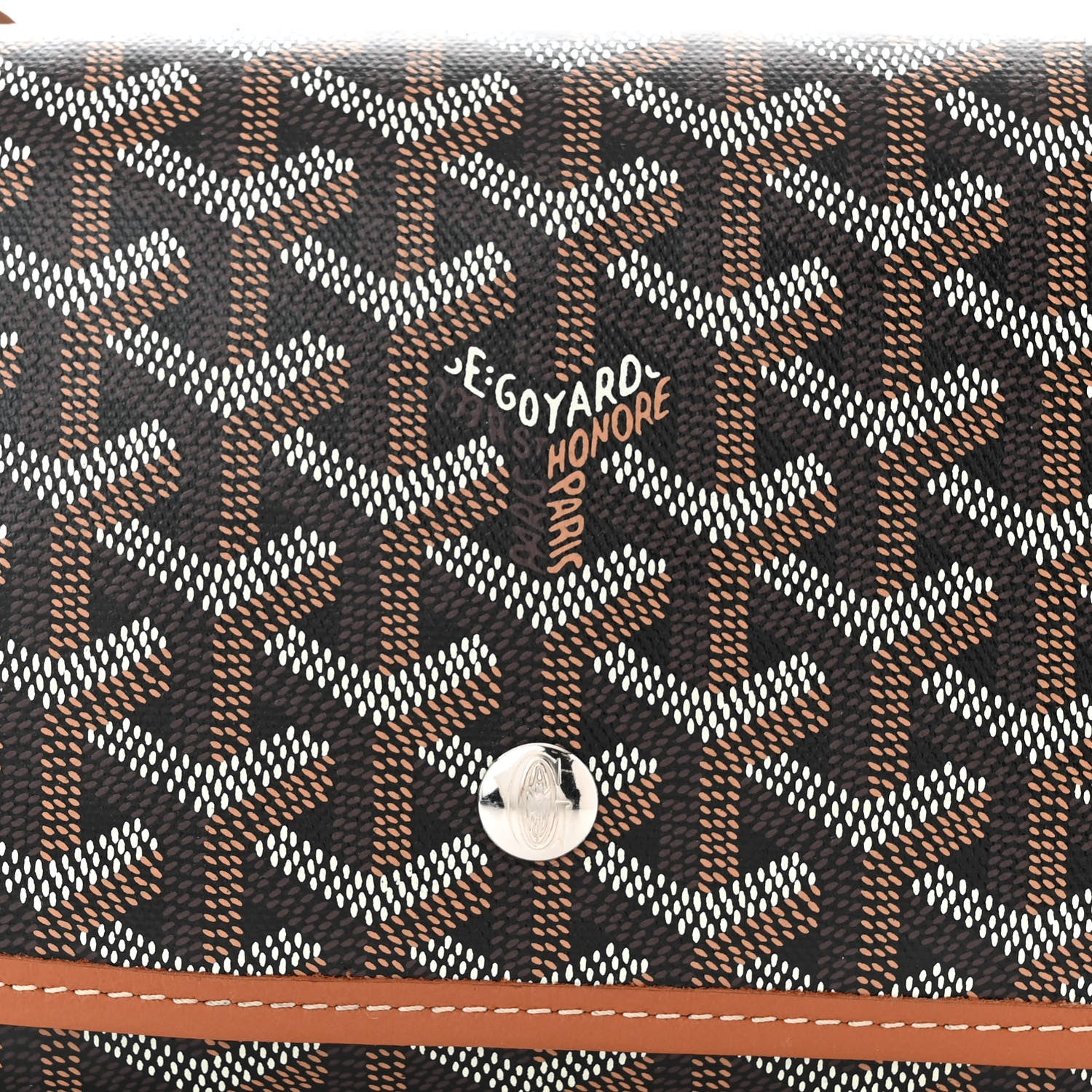 Goyard Goyardine Plumet Wallet Clutch Black Gold 8 of 11