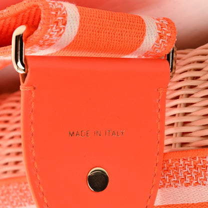 Christian Dior Wicker Oblique Medium Lady Dior Bag Fluorescent Orange 7 of 10