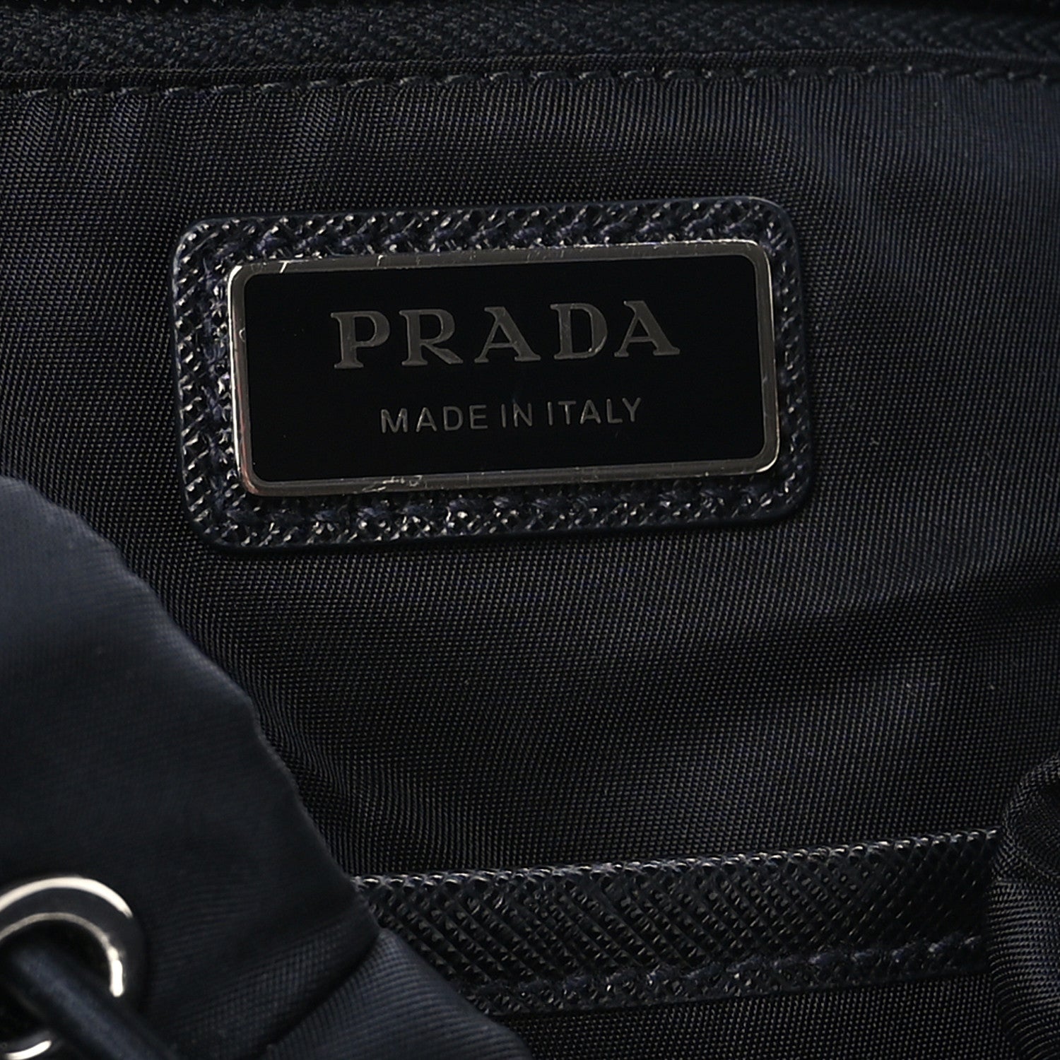 Prada Re-Nylon Saffiano Logo Double Buckle Backpack Black 6 of 9