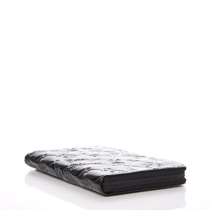 Chanel Patent Calfskin Lucky Symbols Zip Around Wallet Black 4 of 10