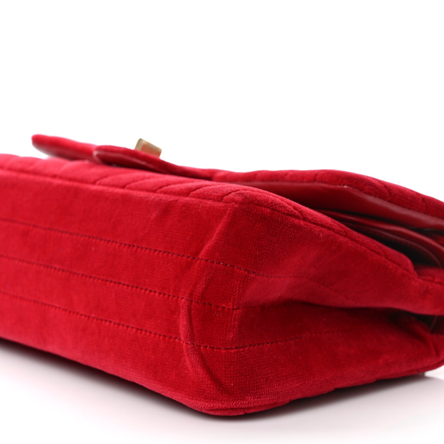 Velvet Chevron Quilted 2.55 Reissue 225 Flap Red