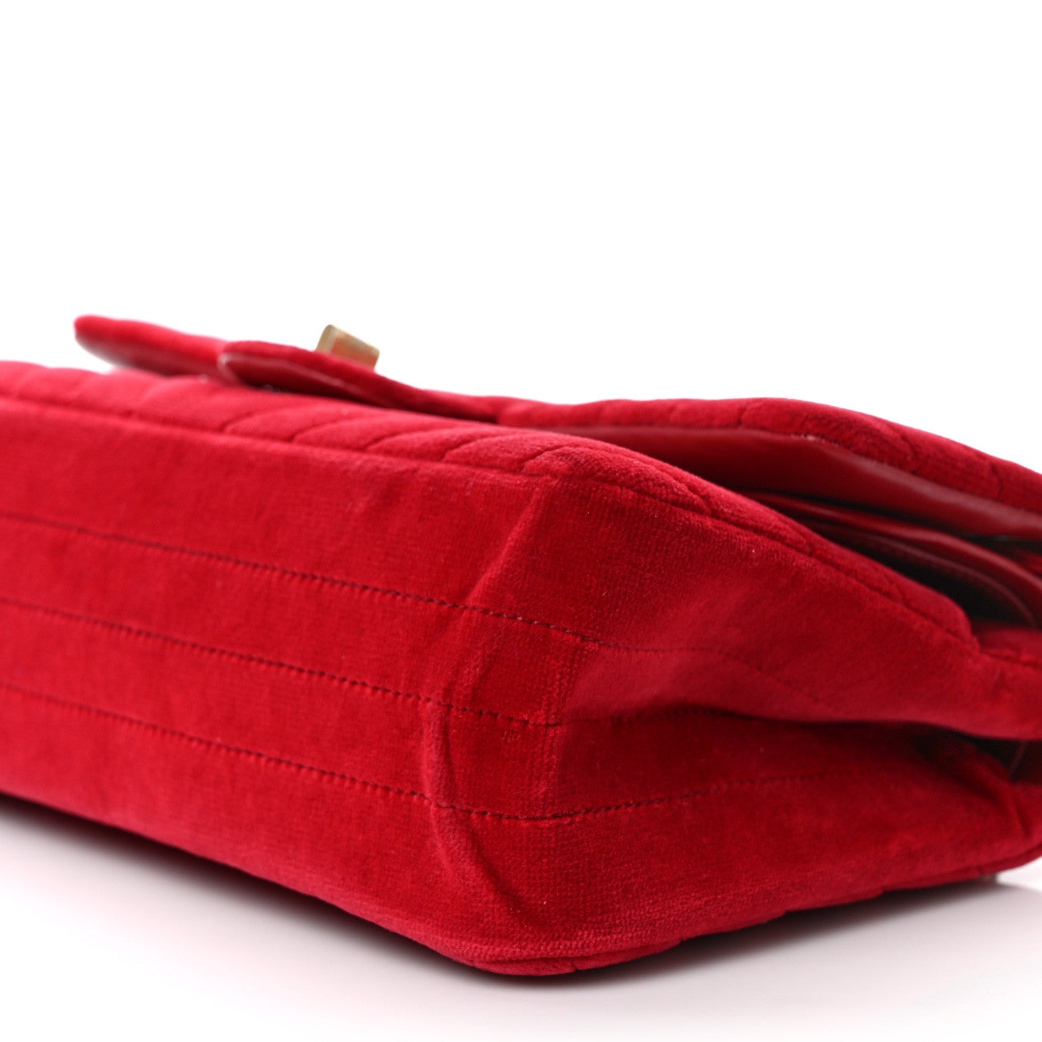 Chanel Velvet Chevron Quilted 2.55 Reissue 225 Flap Red 18 of 24