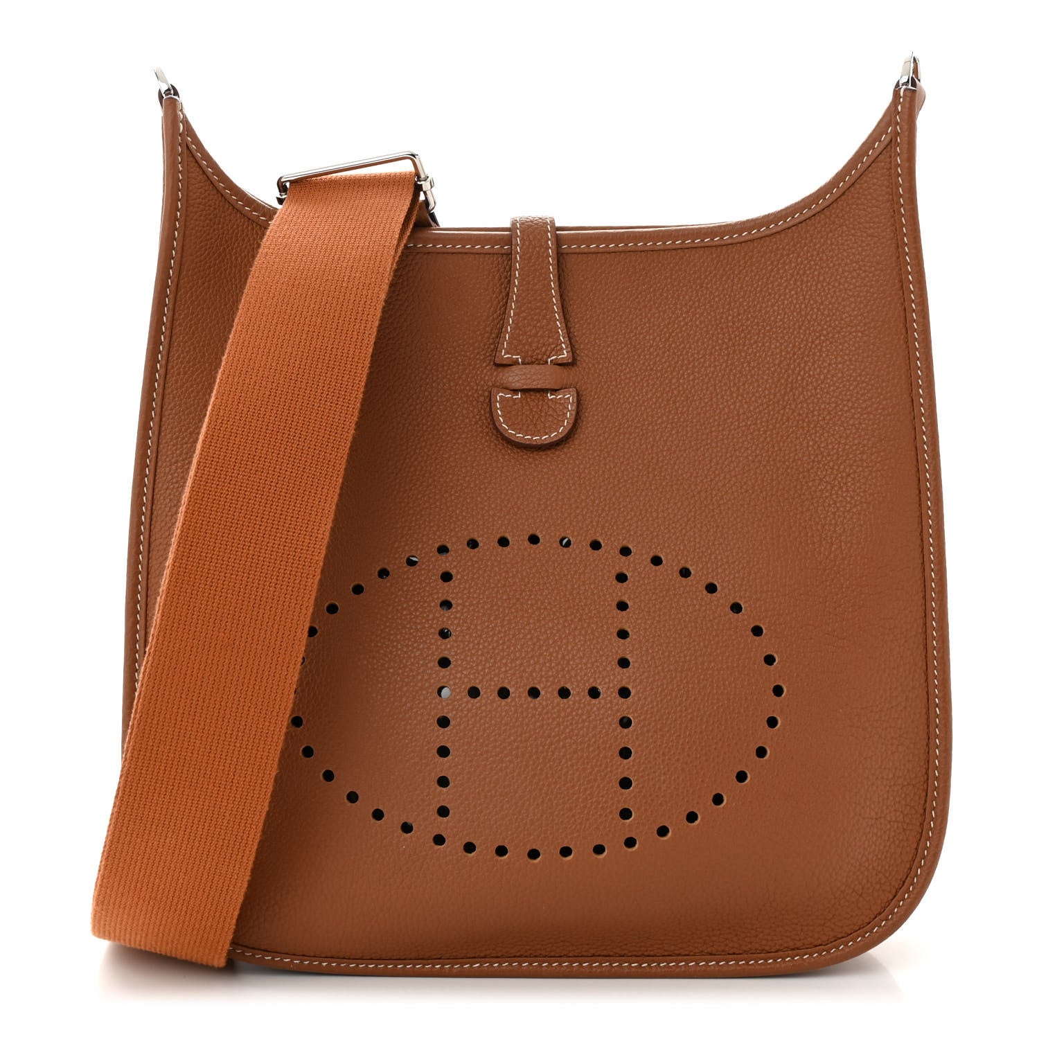 Hermes Taurillon Clemence Evelyne III PM Gold 1 of 11