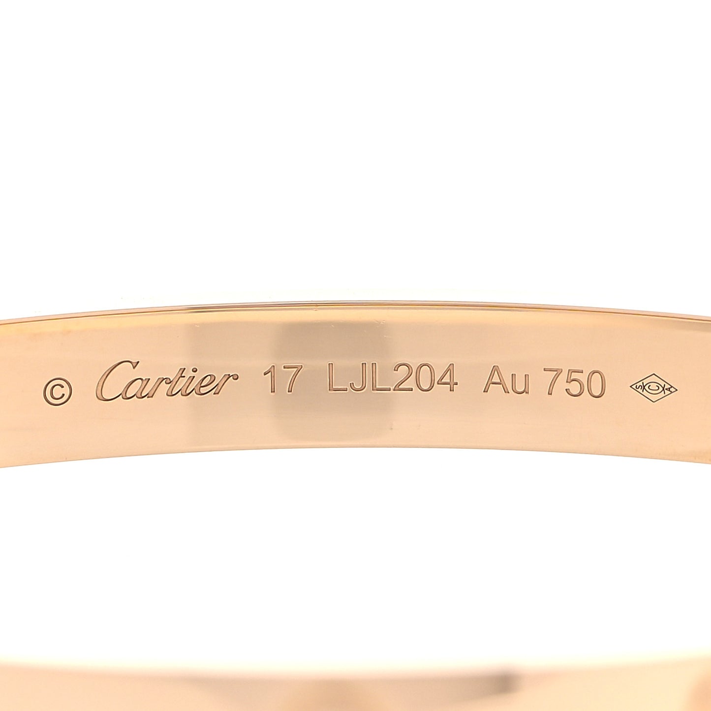 18K Yellow Gold LOVE Bracelet 17