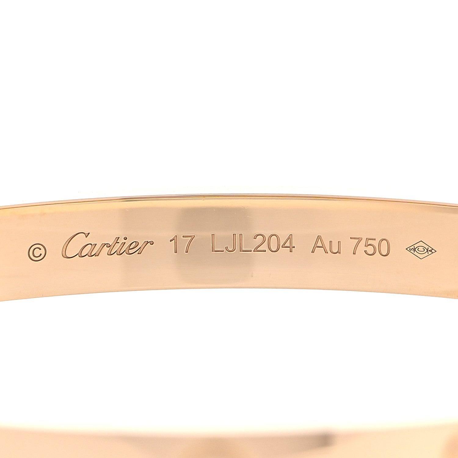 Cartier 18K Yellow Gold LOVE Bracelet 17 5 of 8