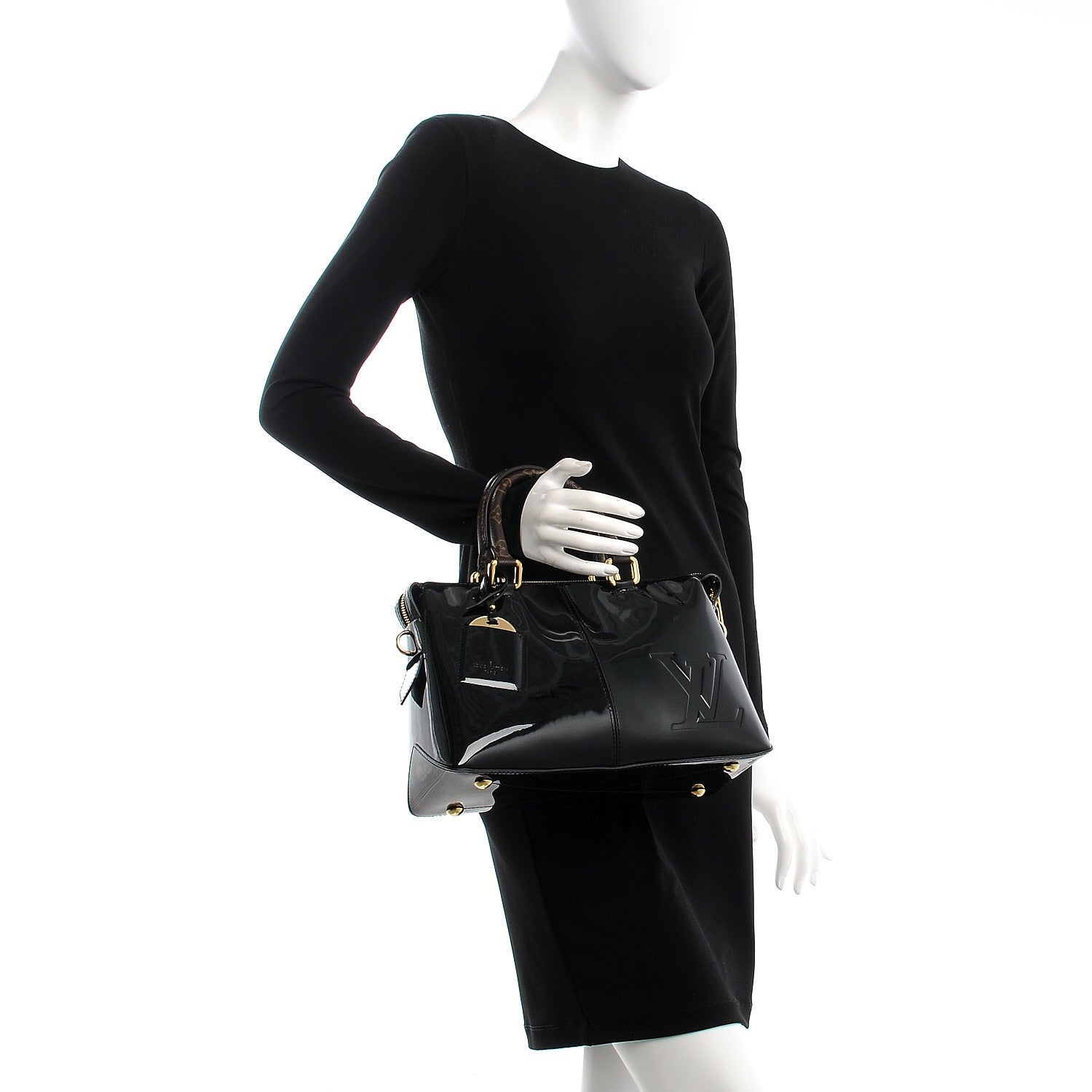 Louis Vuitton Patent Calfskin Miroir Tote Black 4 of 9