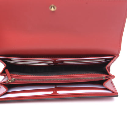 Gucci Calfskin Queen Margaret Flap Wallet Blue Agata Hibiscus Red Mystic White 4 of 7
