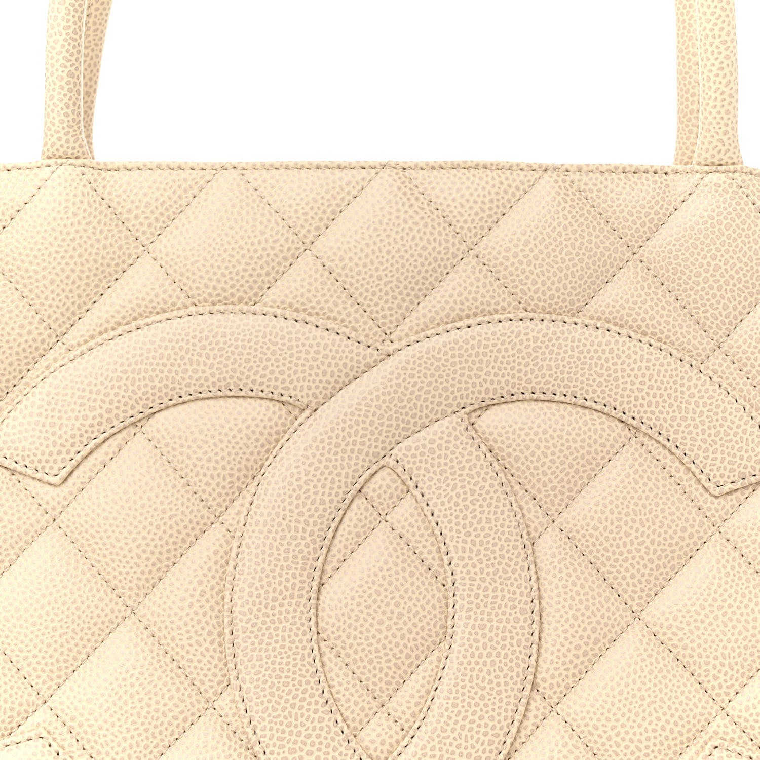 Chanel Caviar Quilted Medallion Tote Light Beige 8 of 16