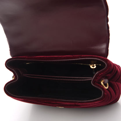 Saint Laurent Velvet Y Quilted Monogram Toy Loulou Crossbody Bag French Burgundy 5 of 10