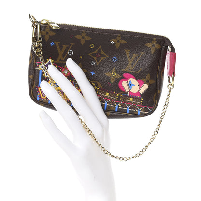 Louis Vuitton Monogram 2020 Christmas Animation Roller Coaster Mini Pochette Accessories Pivoine 2 of 8