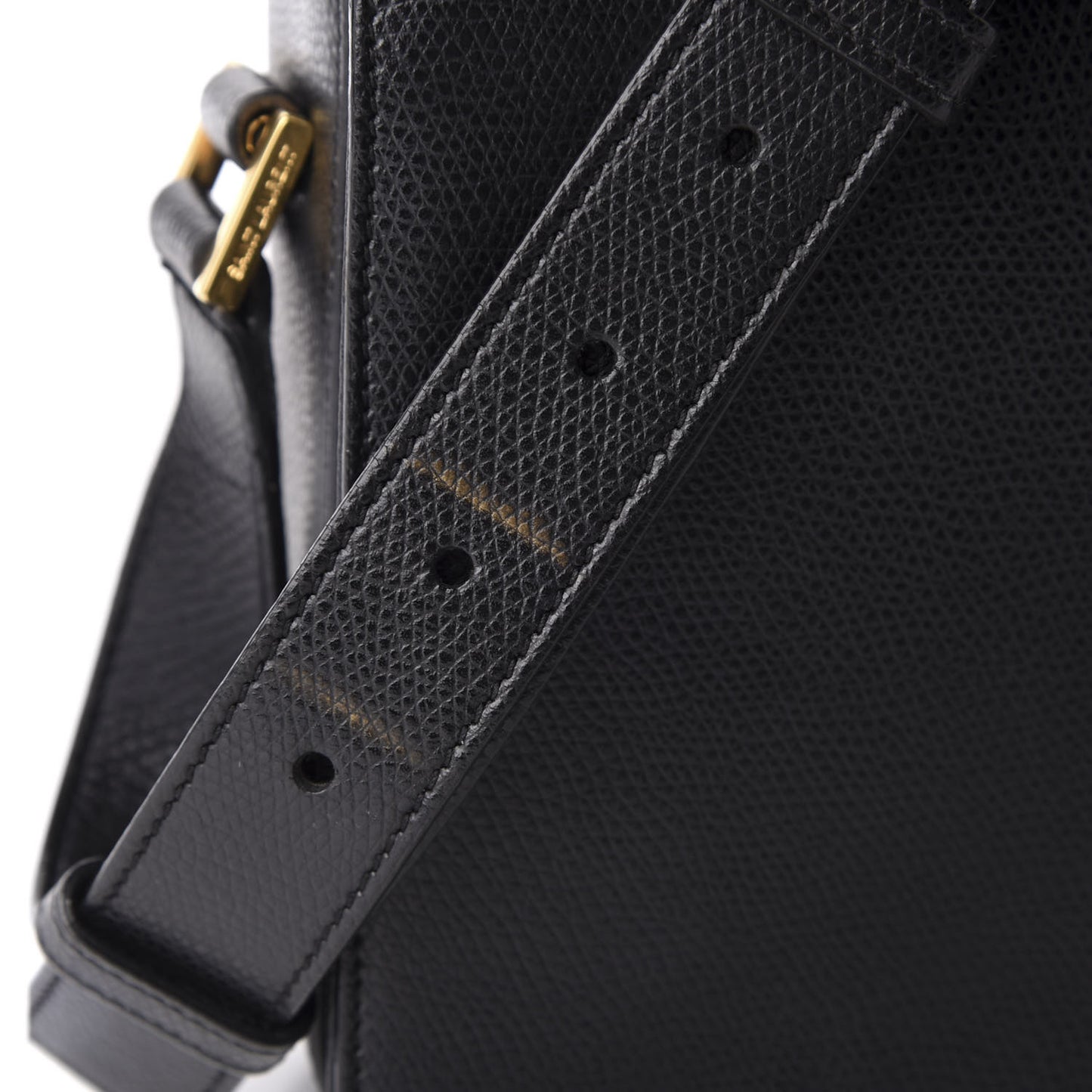 Textured Calfskin Medium Classic Monogram Universite Bag Black