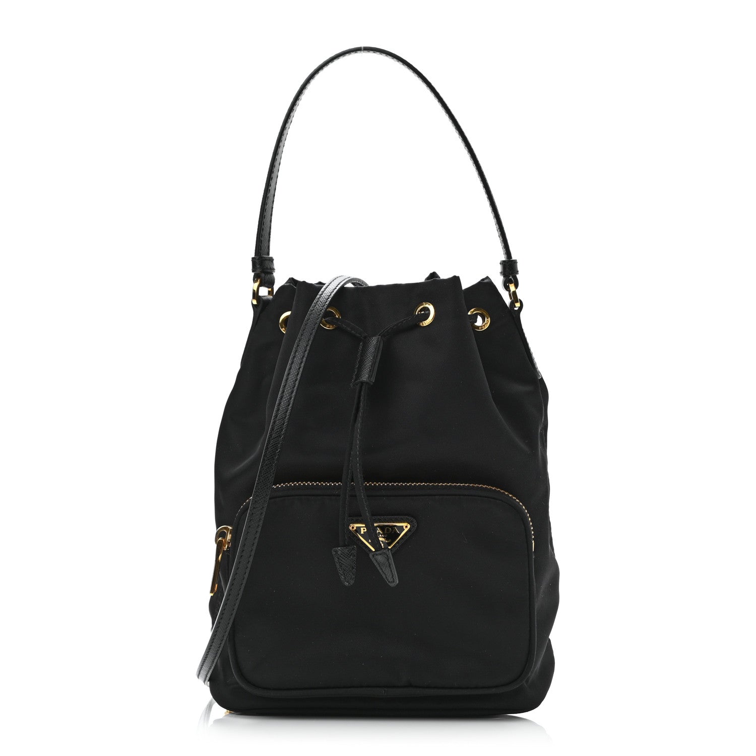 Prada Re-Nylon Duet Drawstring Shoulder Bag Black 1 of 9
