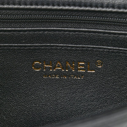 Chanel Lambskin Quilted Mini Top Handle Rectangular Flap Black 8 of 9