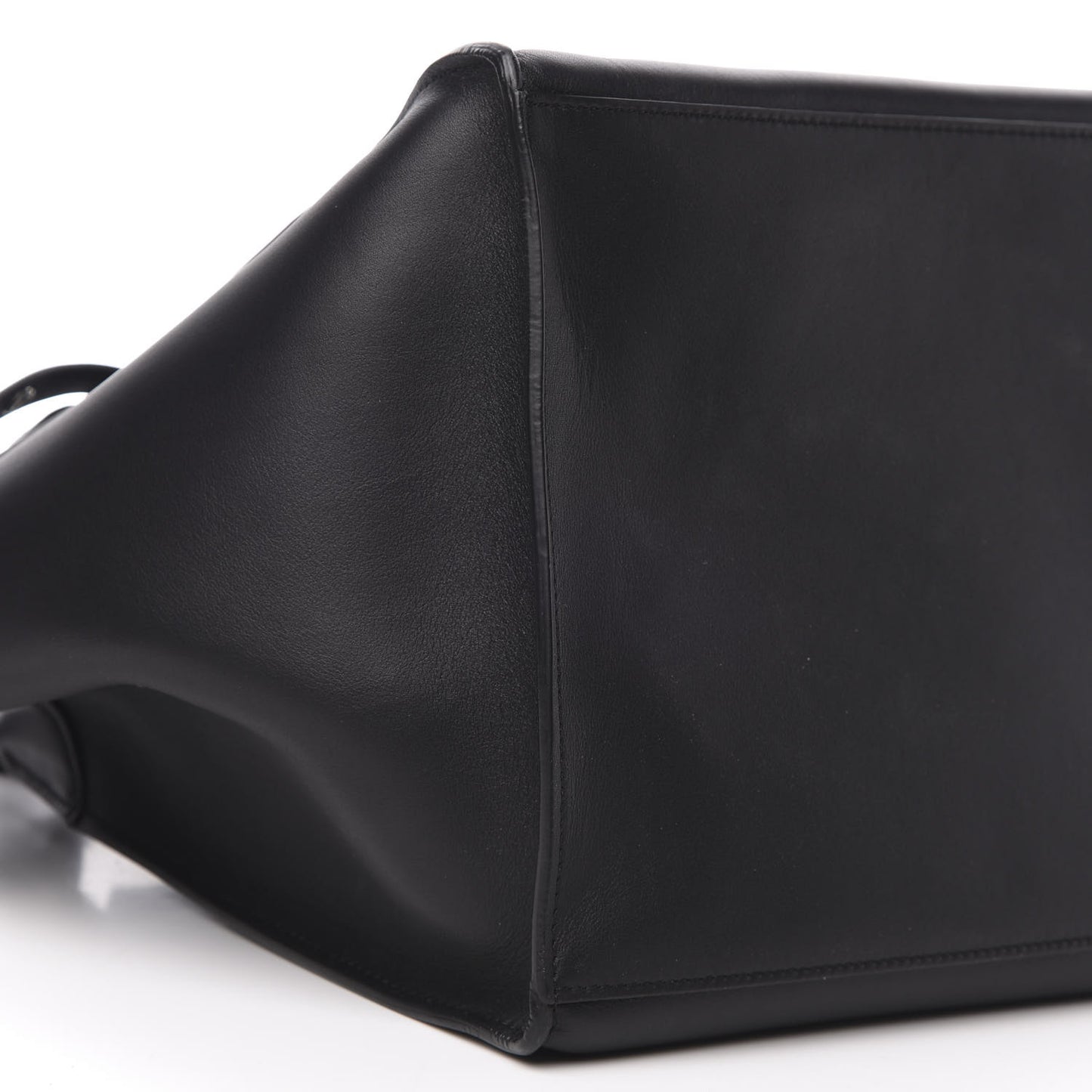 Supple Grained Calfskin Small Big Bag Black