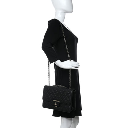 Chanel Sheepskin Quilted Large Beauty Lock Flap Black 3 of 9