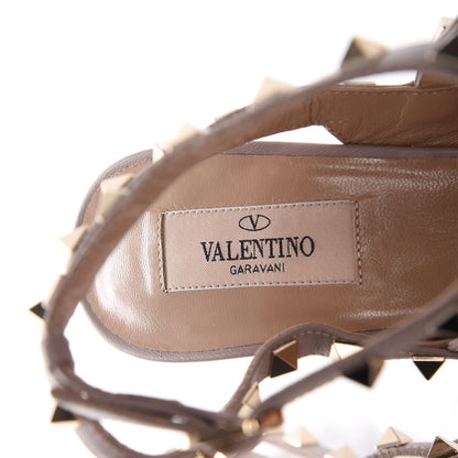 Valentino Garavani Patent Rockstud Ankle Strap Pumps 40 Poudre 7 of 8