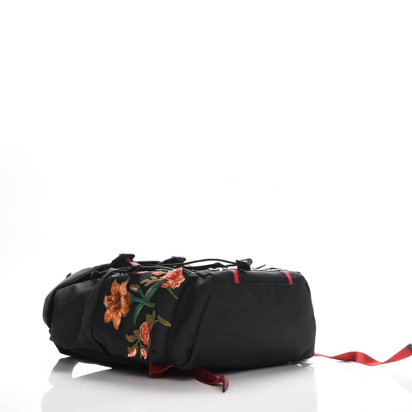 Techno Canvas Web L'Aveugle Par Amour Embroidered Double Buckle Backpack Black