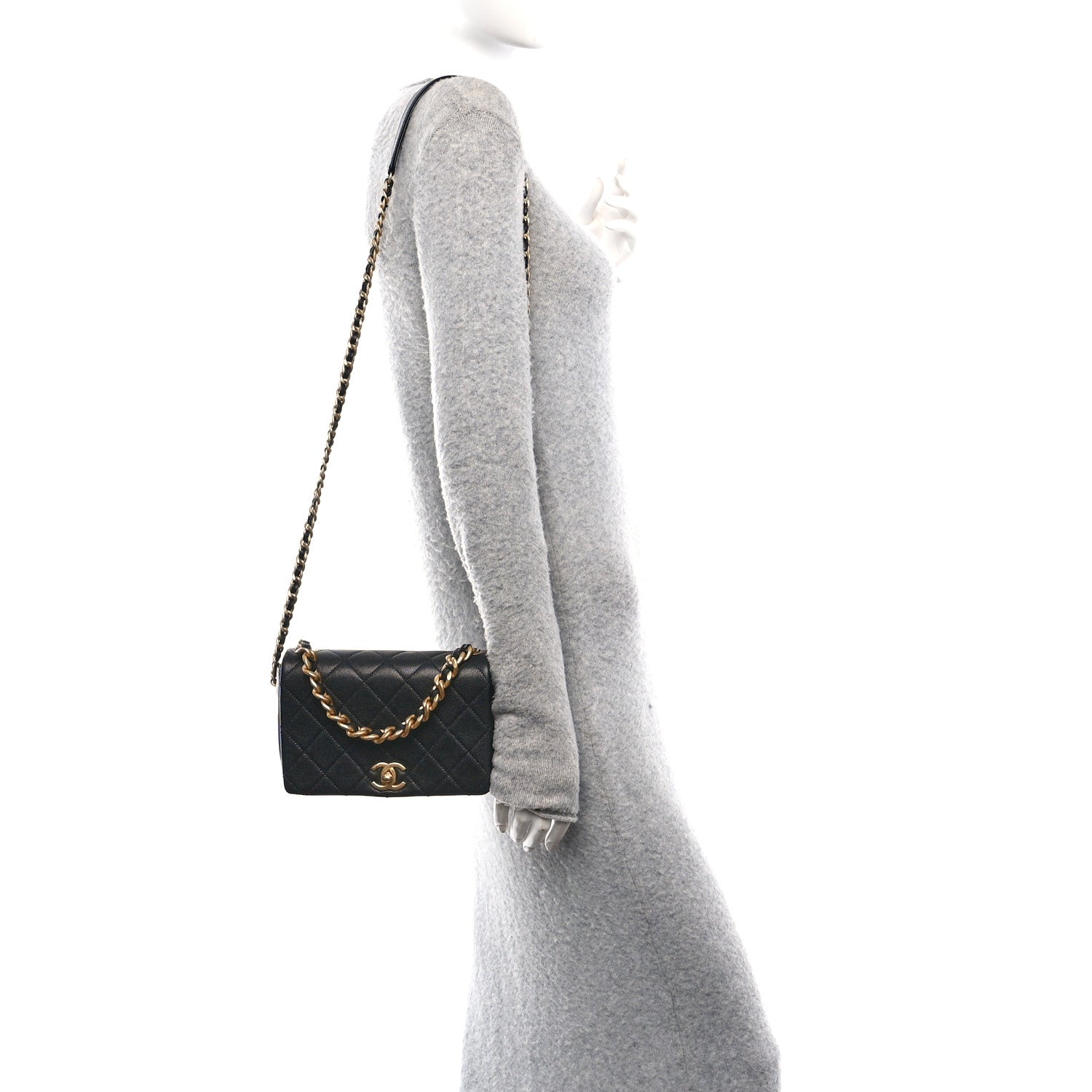 Chanel Caviar Quilted Small Fashion Therapy Flap Bag Black 2 of 11