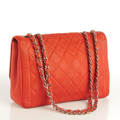 Chanel Lambskin Large Coco Rider Flap Coral 3 of 8