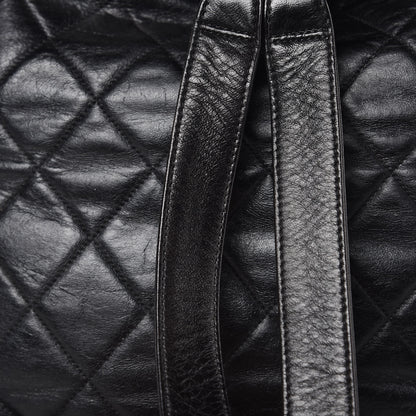 Chanel Lambskin Quilted Drawstring Backpack Black 9 of 14