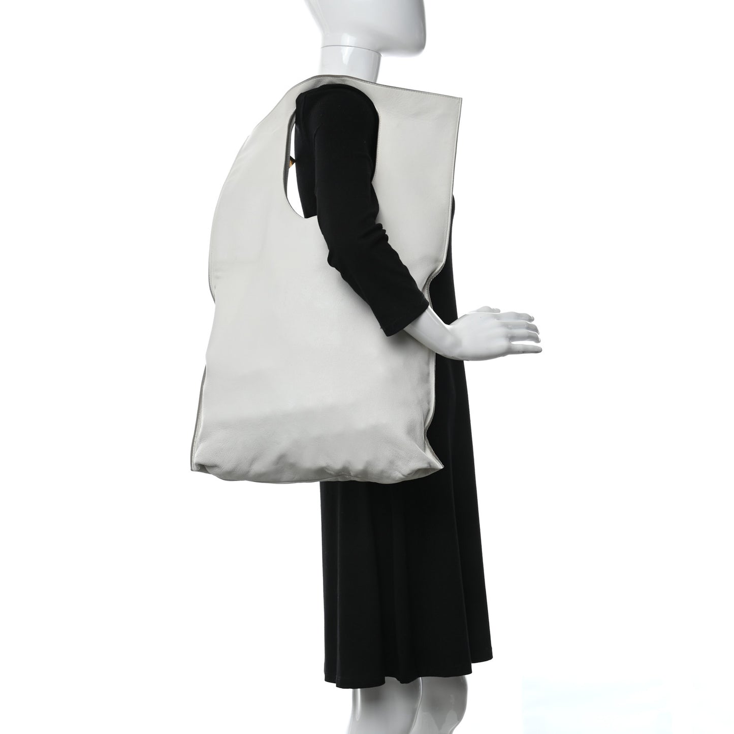 Ramskin Small Alix Padlock Zip Shoulder Bag White