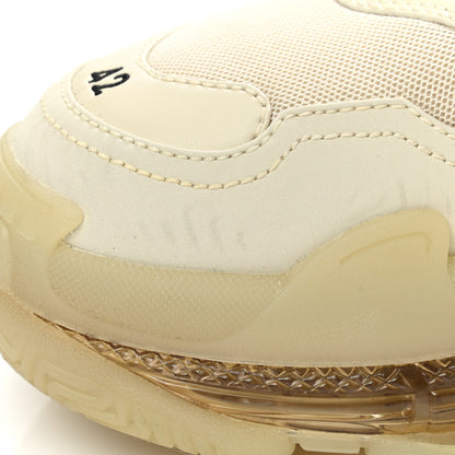 Balenciaga Fabric Mesh Clear Sole Mens Triple S Sneakers 42 Beige 10 of 10